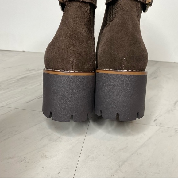 Blondo Dakota Brown Suede Buckle Boot 8M - Picture 4 of 14